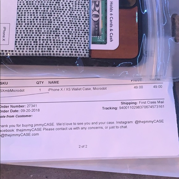 Jimmy Case IPHONE X/XS case with wallet NWT